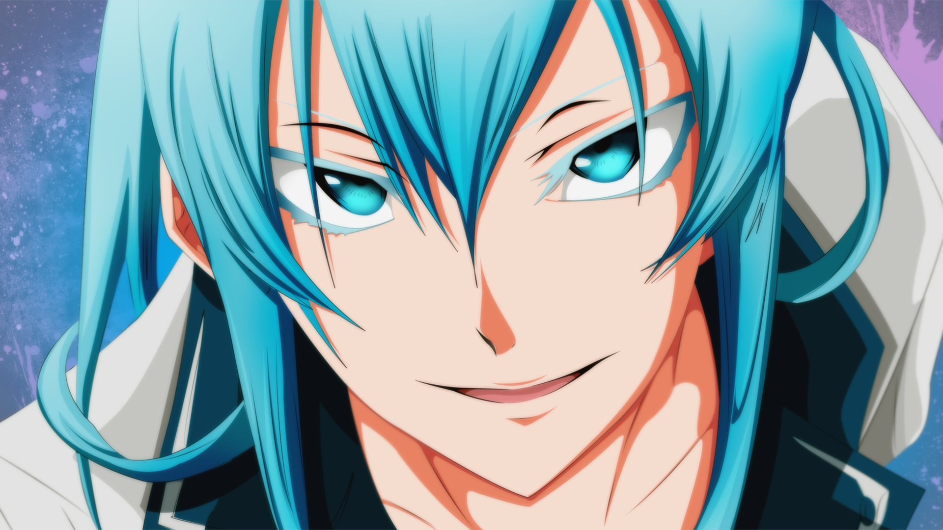 Close-up HD anime wallpaper of Esdeath from Akame ga Kill!, featuring her striking blue hair and confident expression.