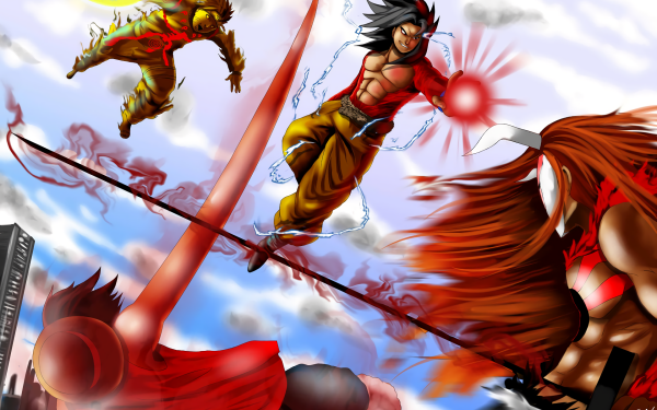 Anime Crossover Naruto Uzumaki Monkey D. Luffy Ichigo Kurosaki Goku Naruto One Piece Dragon Ball Dragon Ball Z HD Wallpaper | Background Image