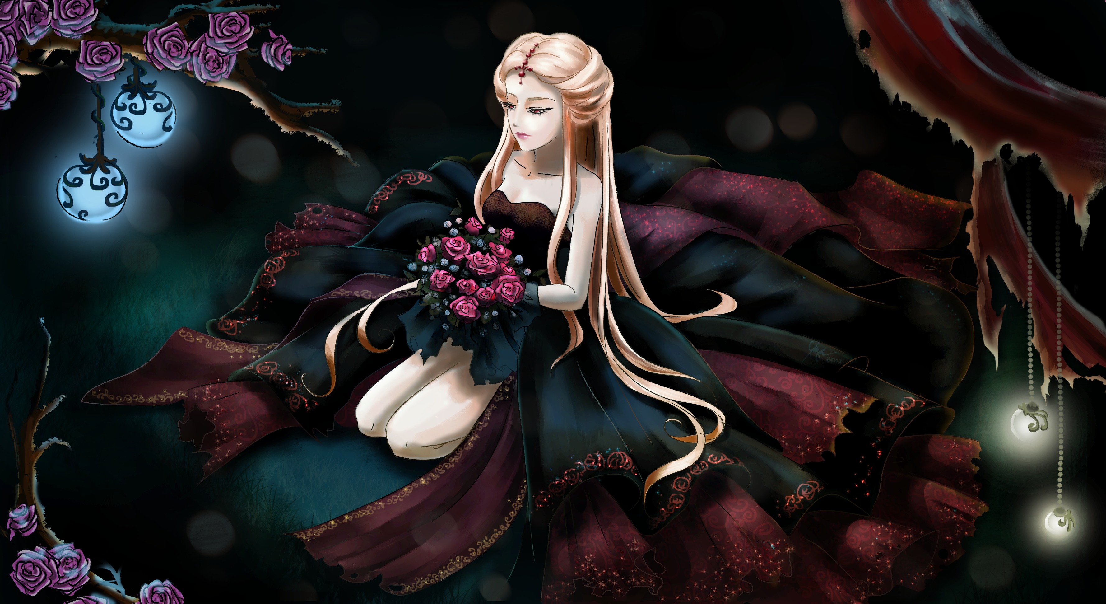 Anime Bride HD Wallpaper | Background Image | 3556x1941 ...