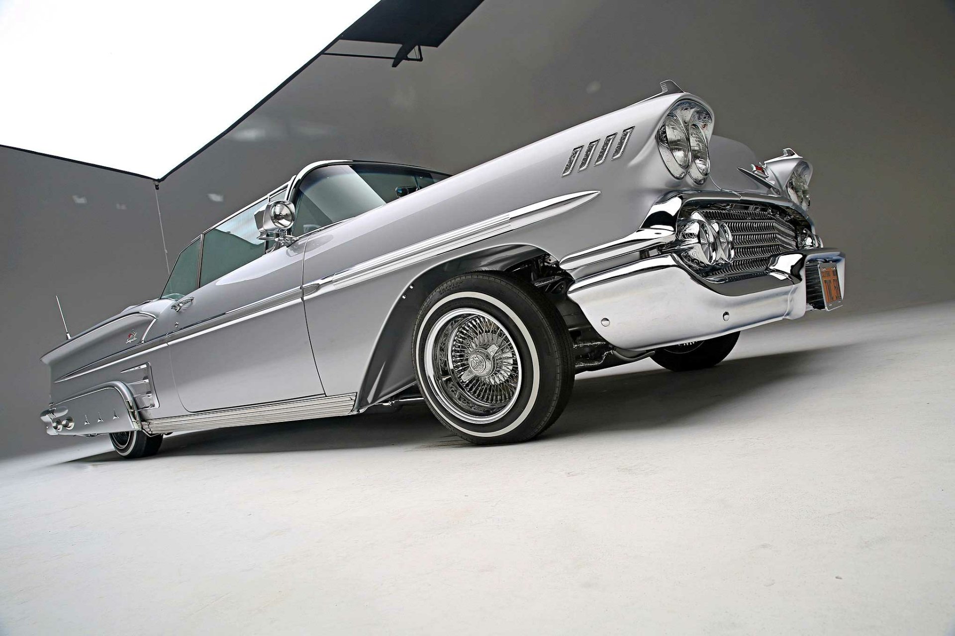 Download Lowrider 1958 Chevrolet Impala Convertible Vehicle Chevrolet Impala Convertible HD Wallpaper