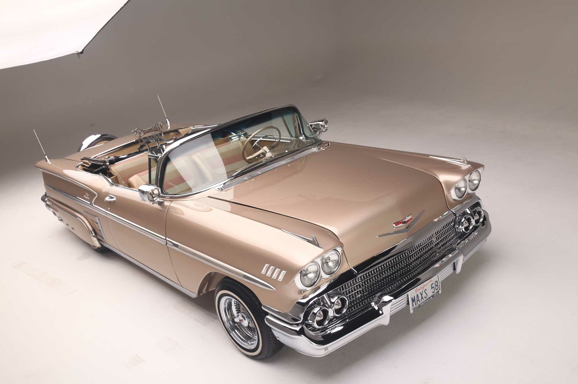 Download Muscle Car Lowrider 1958 Chevrolet Impala Vehicle Chevrolet Impala HD Wallpaper