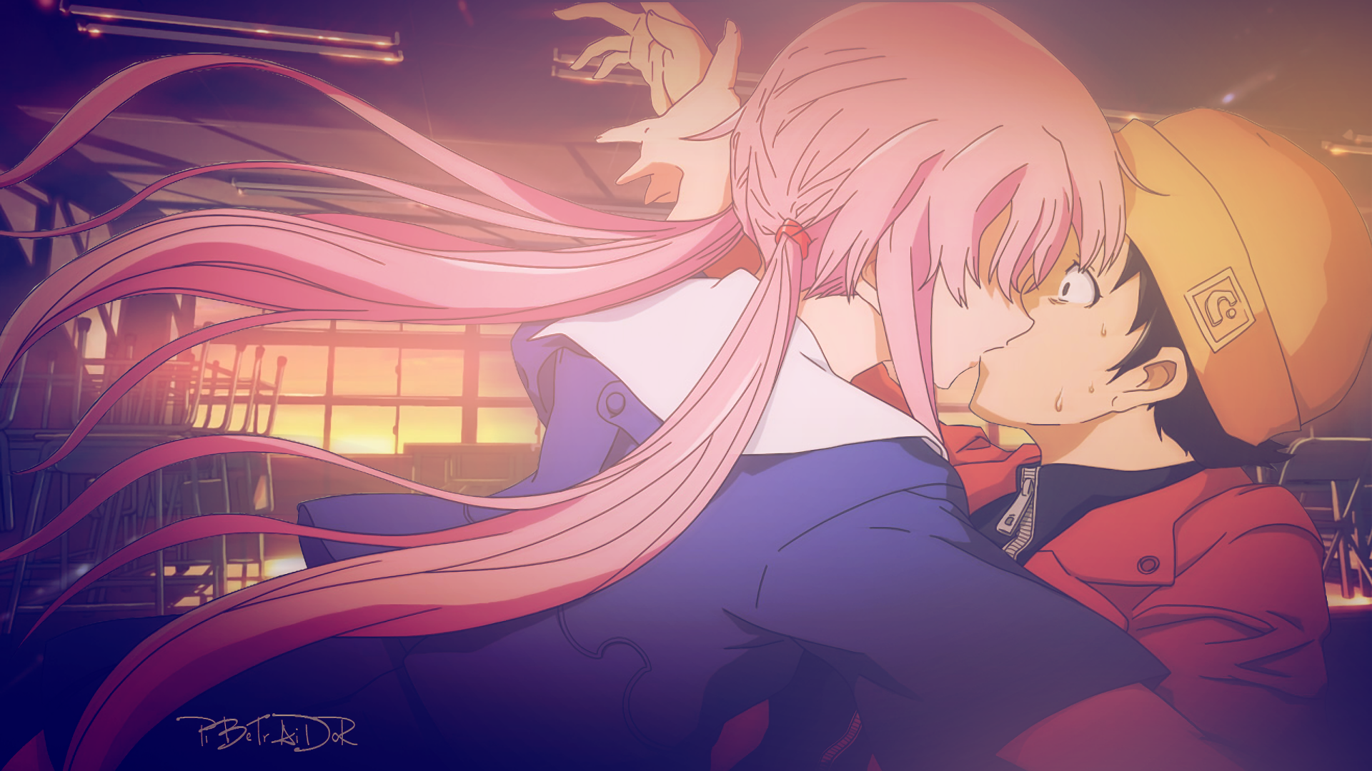 😐NAMORADA SURTADA 🔪 . #mirainikki #yuno #yunogasai #romance #anime #