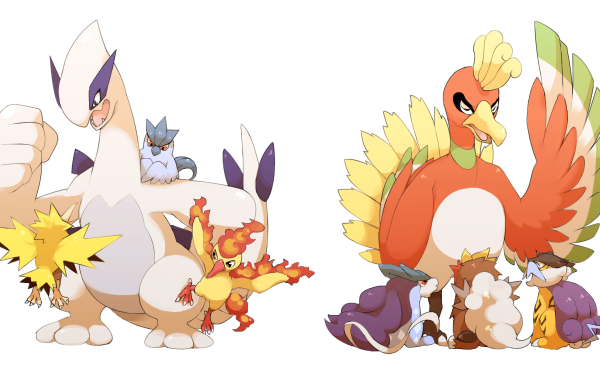 Anime Pokémon Lugia Articuno Zapdos Moltres Ho-oh Suicune Raikou Entei HD Wallpaper | Background Image