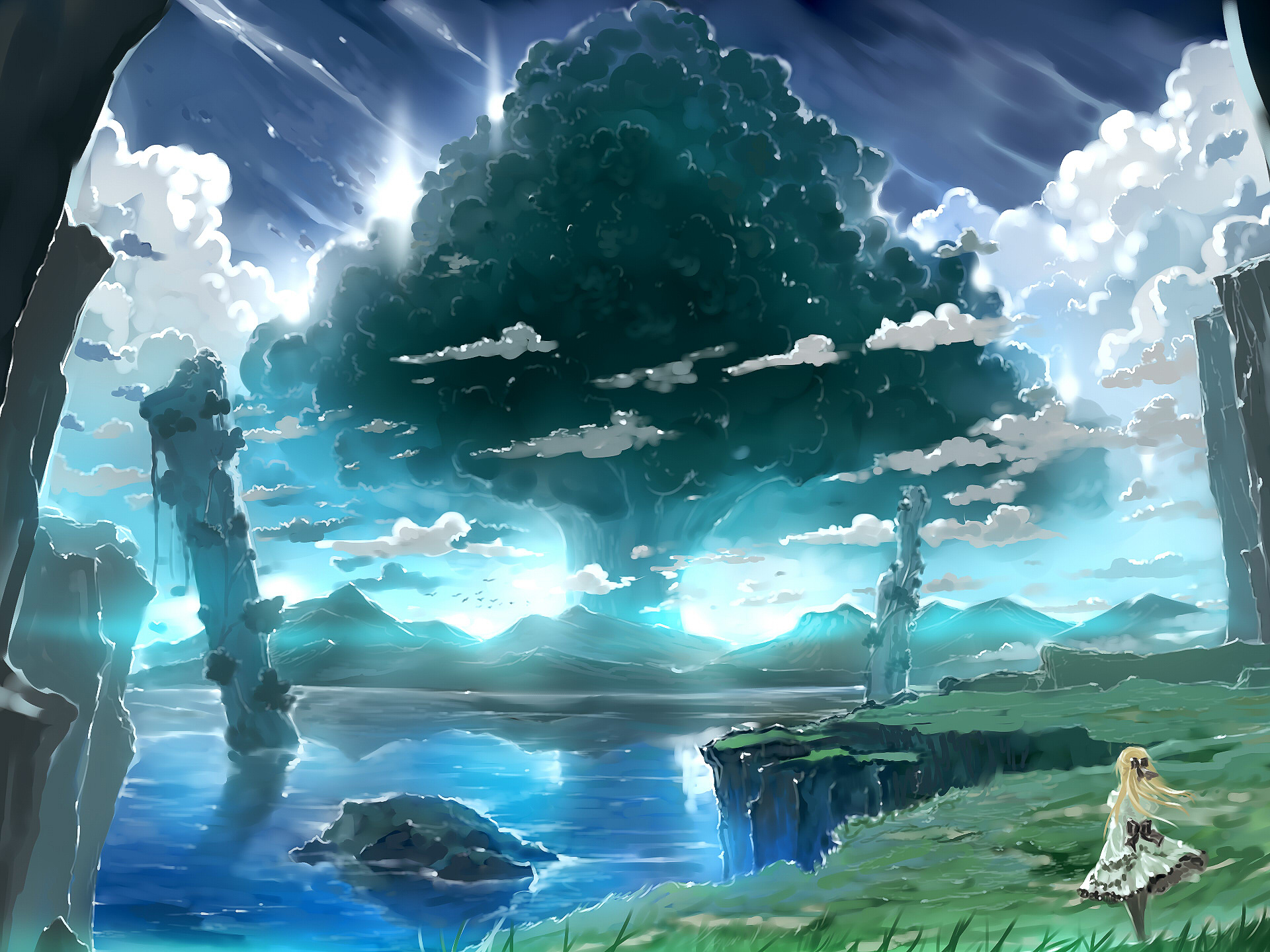Anime Landschap HD Wallpaper | Achtergrond