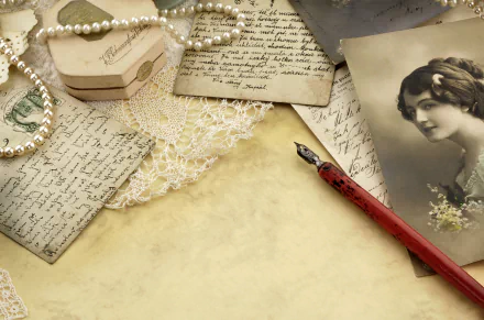 pearl letter retro artistic vintage HD Desktop Wallpaper | Background Image