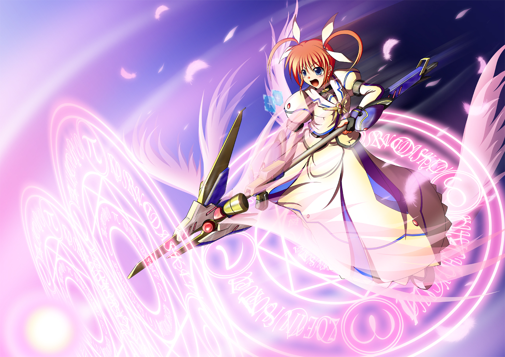 Magical girl. Magical girl Lyrical Nanoha. Anime Magical girl. Lyrical арт. Magical girl Lyrical Nanoha Wallpaper.