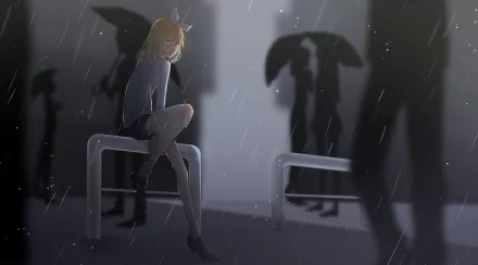 Rin Kagamine Anime Vocaloid HD Desktop Wallpaper | Background Image