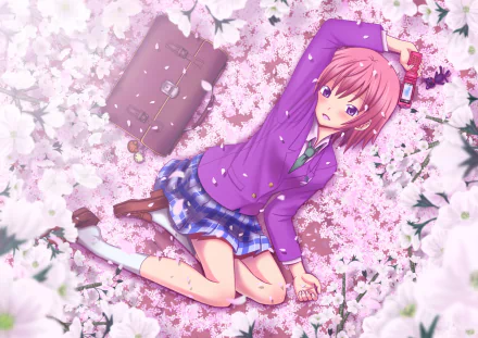 bag school uniform Anime girl anime girl HD Desktop Wallpaper | Background Image