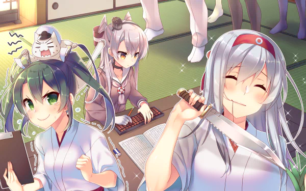 knife Amatsukaze (Kancolle) Zuikaku (Kancolle) Shoukaku (Kancolle) Anime Kantai Collection HD Desktop Wallpaper | Background Image
