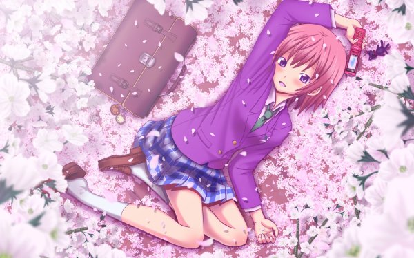 Anime Girl School Uniform Bag HD Wallpaper | Background Image