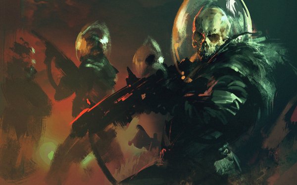 Dark Warrior Weapon Skull HD Wallpaper | Background Image