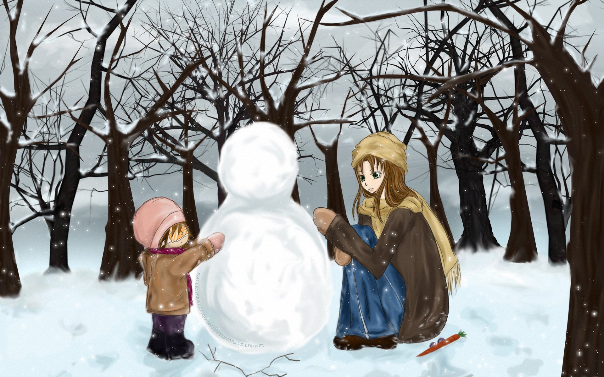 Download Anime Winter Winter Anime HD Wallpaper