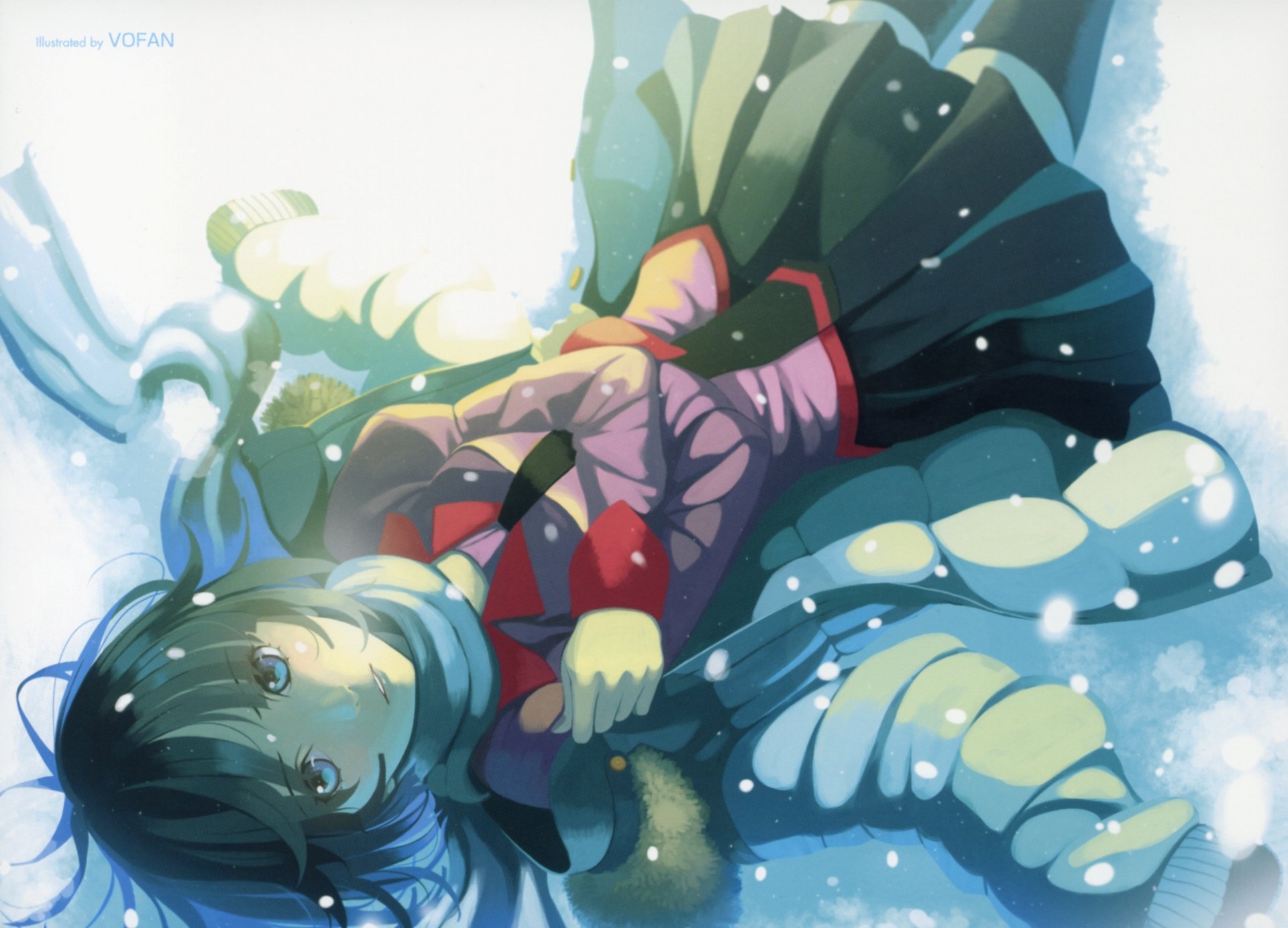 4K Ultra HD PC desktop wallpaper featuring Hitagi Senjōgahara from the Monogatari series in a serene, softly lit anime style.