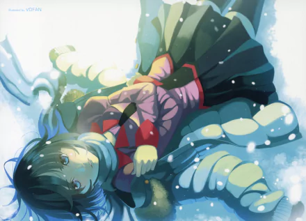 4K Ultra HD PC desktop wallpaper featuring Hitagi Senjōgahara from the Monogatari series in a serene, softly lit anime style.