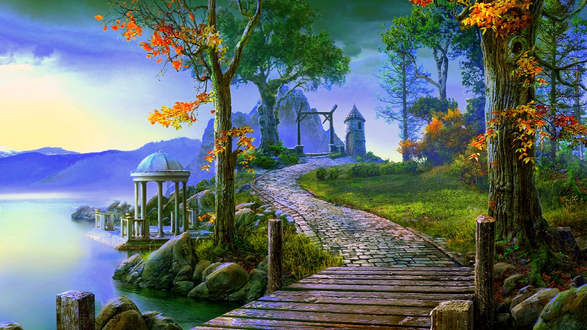 Fantasy Village in Autumn