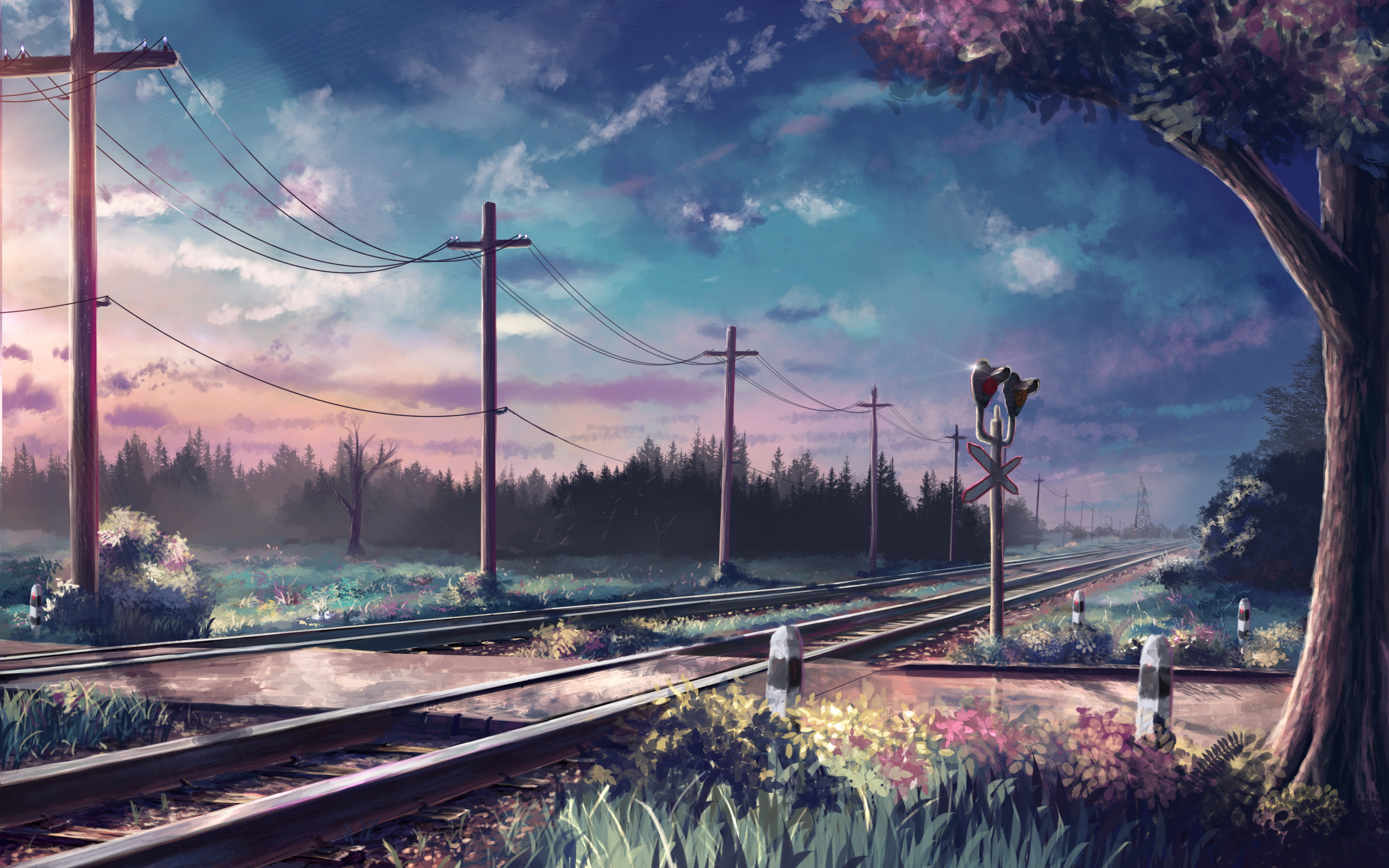 Anime Railroad Fond d'écran HD | Image