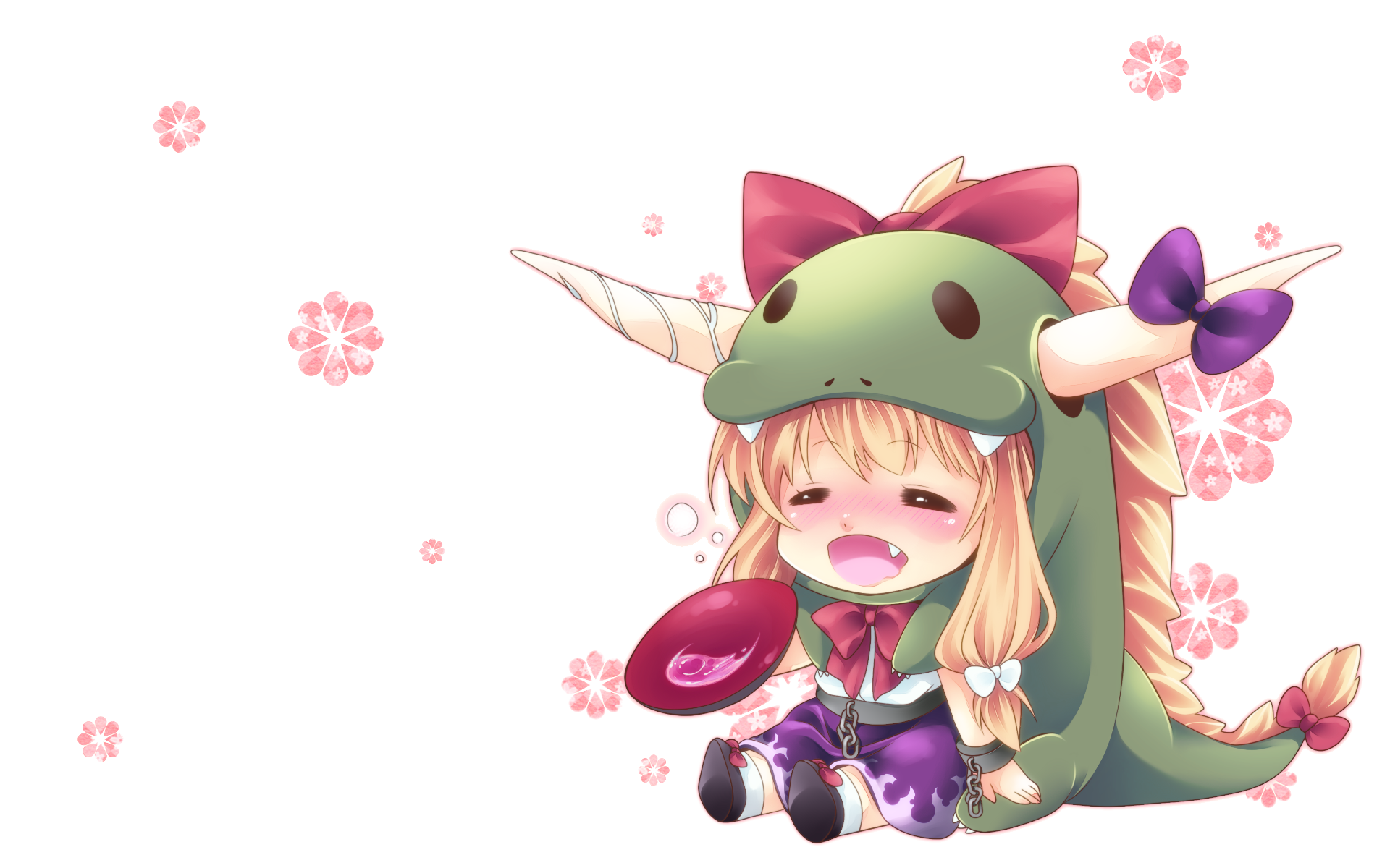Download Suika Ibuki Anime Touhou HD Wallpaper