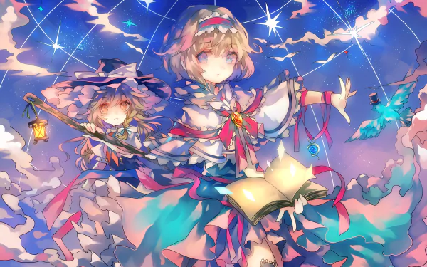 Marisa Kirisame Alice Margatroid Anime Touhou HD Desktop Wallpaper | Background Image