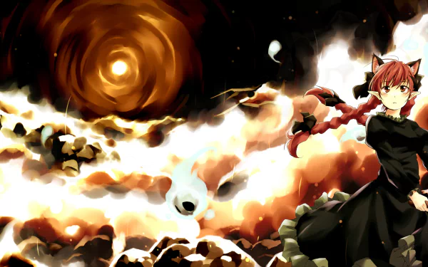 Rin Kaenbyou Anime Touhou HD Desktop Wallpaper | Background Image