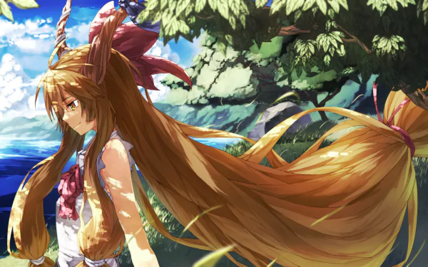 Suika Ibuki Anime Touhou HD Desktop Wallpaper | Background Image