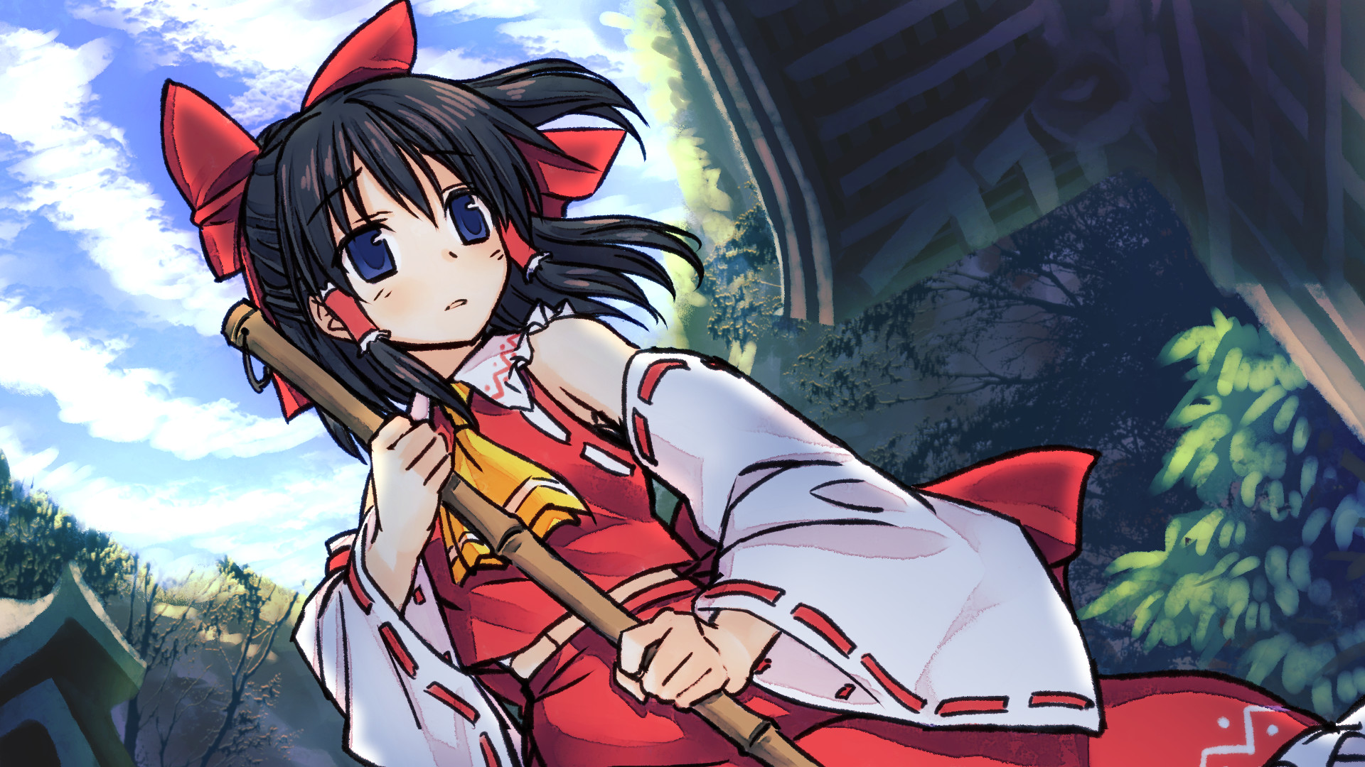 Download Reimu Hakurei Anime Touhou HD Wallpaper