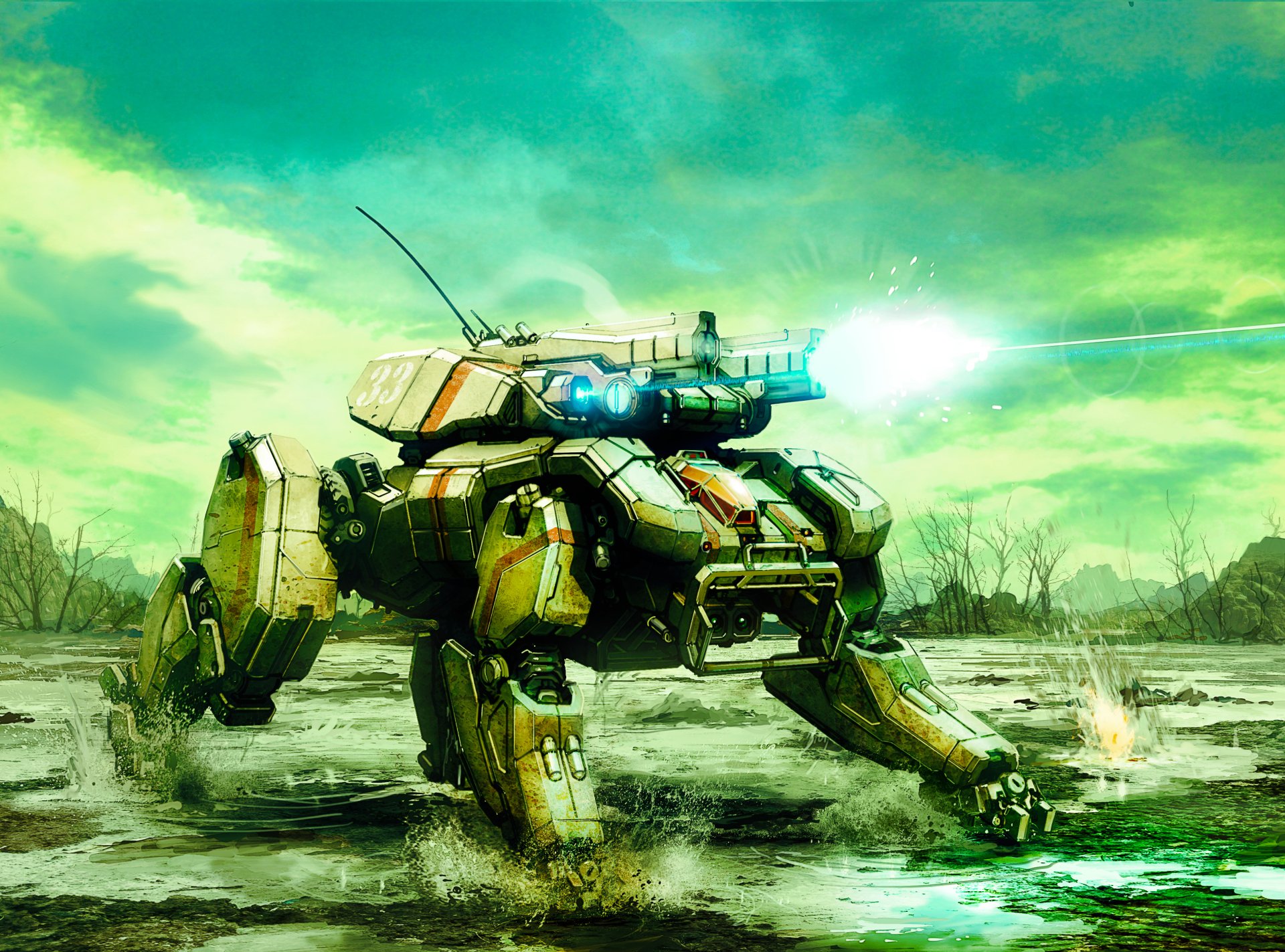 Download Weapon Sci Fi Robot  HD Wallpaper by Alexander Iglesias