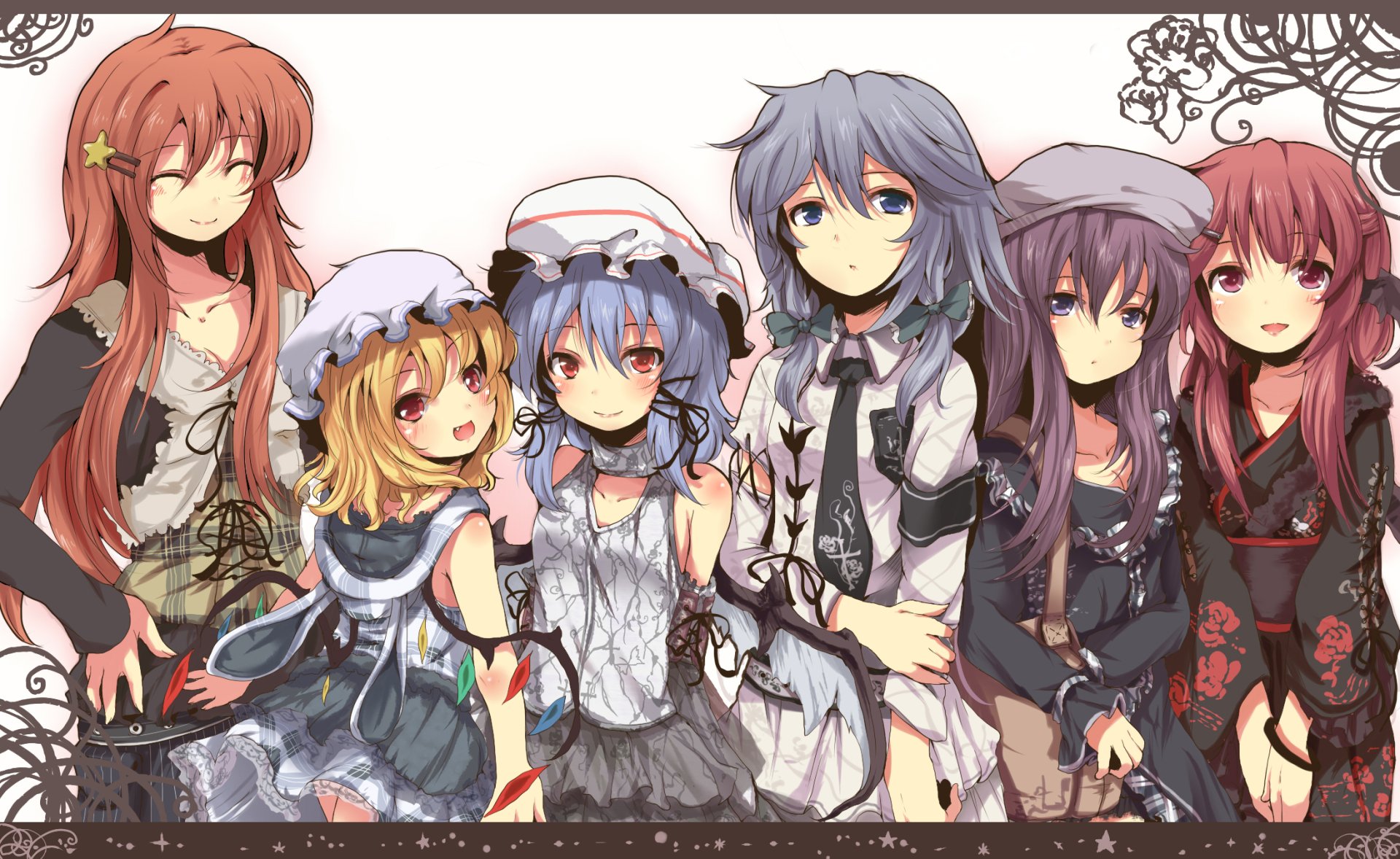 Download Koakuma (Touhou) Patchouli Knowledge Sakuya Izayoi Flandre Scarlet Remilia Scarlet Hong Meiling Anime Touhou HD Wallpaper