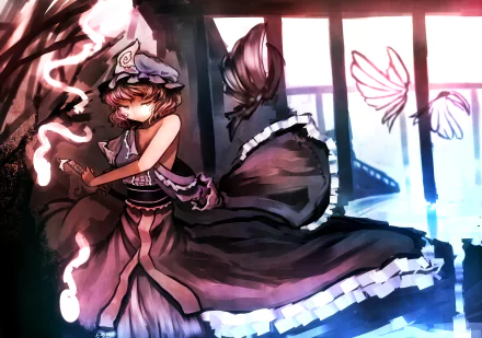 Yuyuko Saigyouji Anime Touhou HD Desktop Wallpaper | Background Image