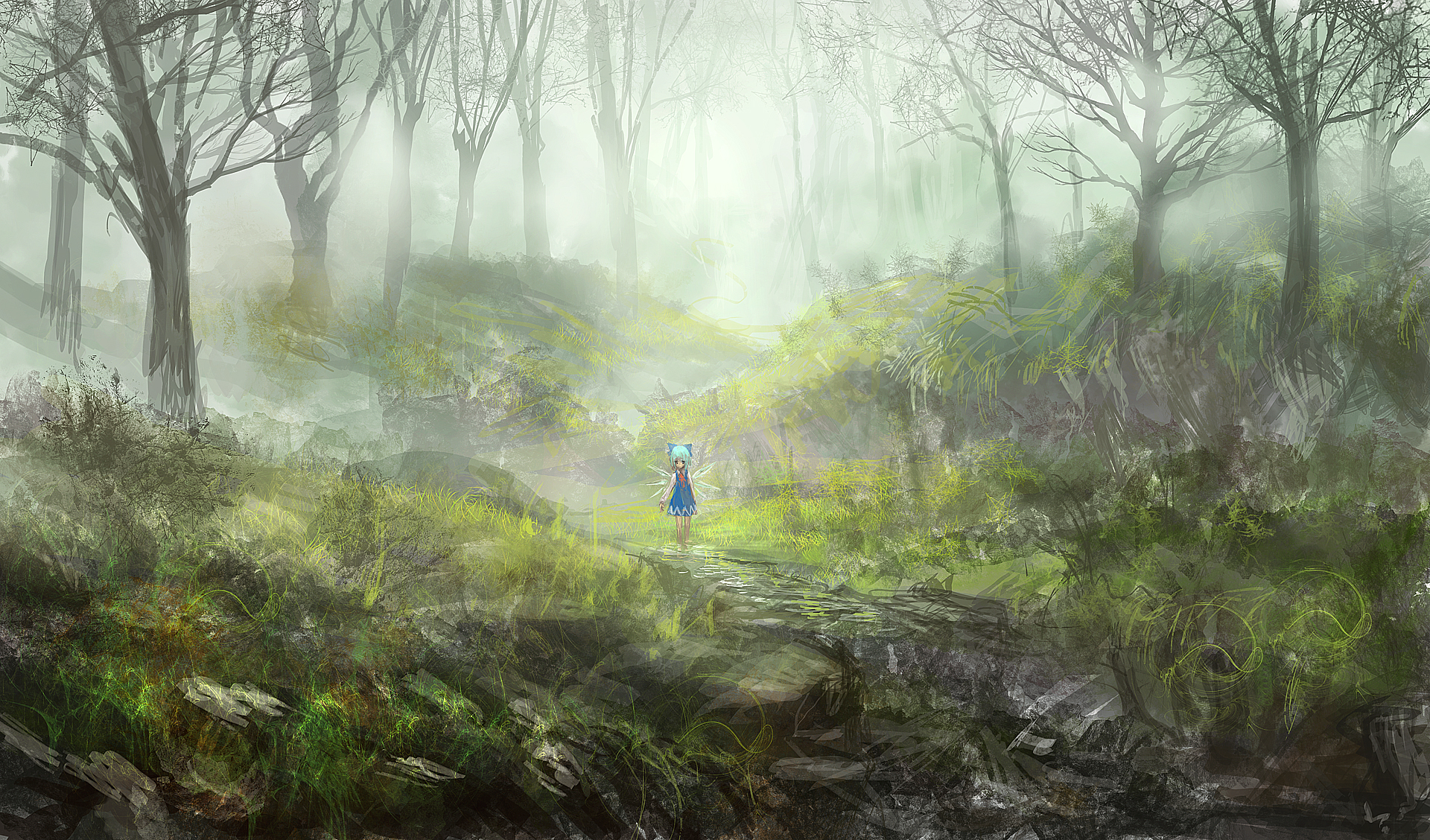 Download Tree Forest Cirno Touhou Anime Touhou Hd Wallpaper By Lm7