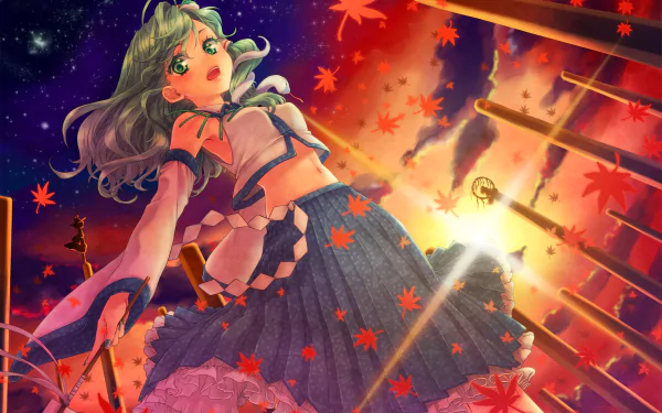 Sanae Kochiya Anime Touhou HD Desktop Wallpaper | Background Image