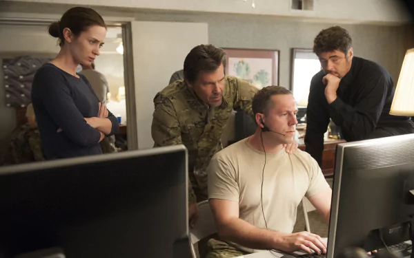 Josh Brolin Emily Blunt Benicio del Toro movie Sicario HD Desktop Wallpaper | Background Image