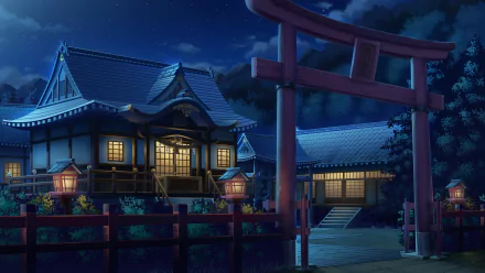 torii Anime shrine HD Desktop Wallpaper | Background Image