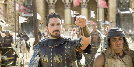 Christian Bale in character from the movie Exodus: Gods and Kings, featured in an HD PC desktop wallpaper and background.