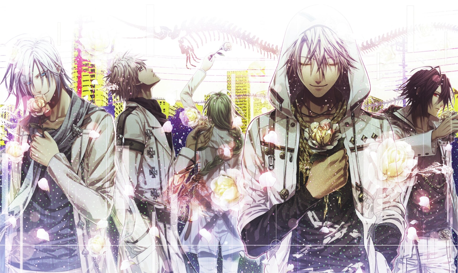 Download Otome Game Kent (Amnesia) Toma (Amnesia) Ukyo (Amnesia) Shin (Amnesia) Ikki (Amnesia) Anime Amnesia 8k Ultra HD Wallpaper by Hanamura Mai