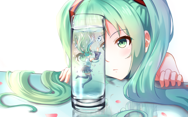 Anime Vocaloid Hatsune Miku Underwater HD Wallpaper | Background Image