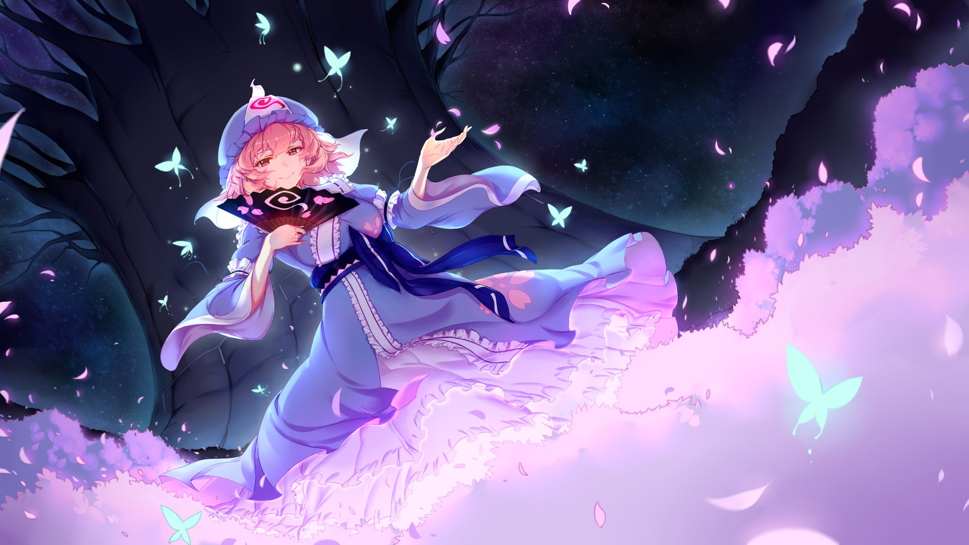 Download Yuyuko Saigyouji Anime Touhou HD Wallpaper