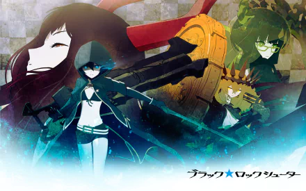 Black Gold Saw Chariot (Black Rock Shooter) Dead Master (Black Rock Shooter) Anime Black Rock Shooter HD Desktop Wallpaper | Background Image