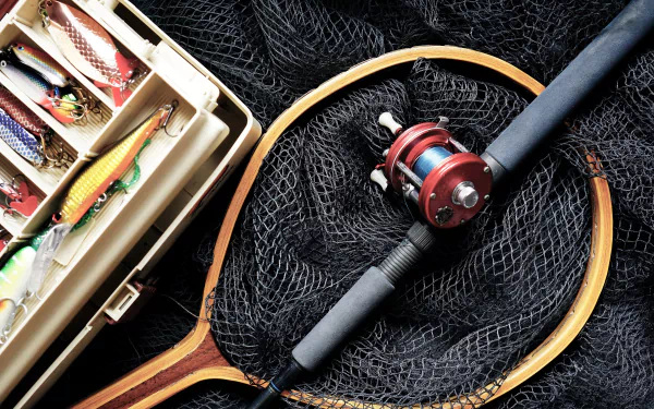  Fishing Rod, Reel, Tackle, Lures and Fishing Net
