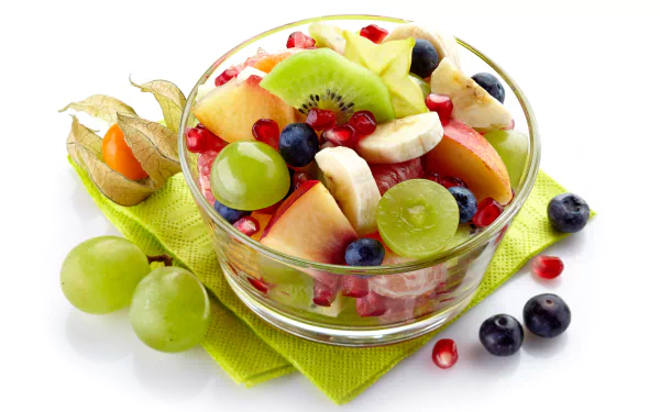 banana grapes blueberry salad food fruit HD Desktop Wallpaper | Background Image