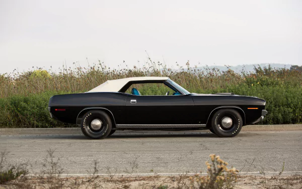 muscle car car black car vehicle Plymouth HD Desktop Wallpaper | Background Image