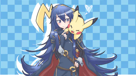 Fire Emblem Pokémon blue Pikachu Lucina (Fire Emblem) Anime crossover blue anime HD Desktop Wallpaper | Background Image
