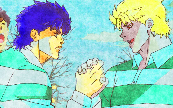 Dio Brando Jonathan Joestar Anime Jojo's Bizarre Adventure HD Desktop Wallpaper | Background Image