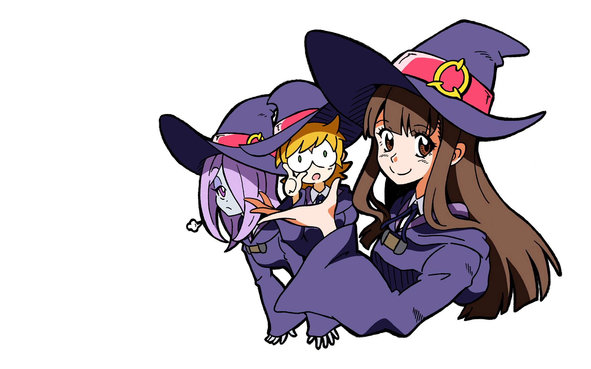 Download Lotte Yanson Sucy Manbavaran Atsuko Kagari Anime Little Witch  Academia HD Wallpaper