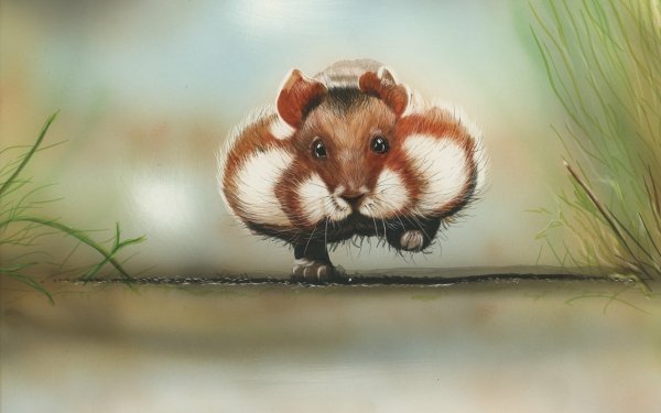 Animal Hamster Rodent Painting HD Wallpaper | Background Image