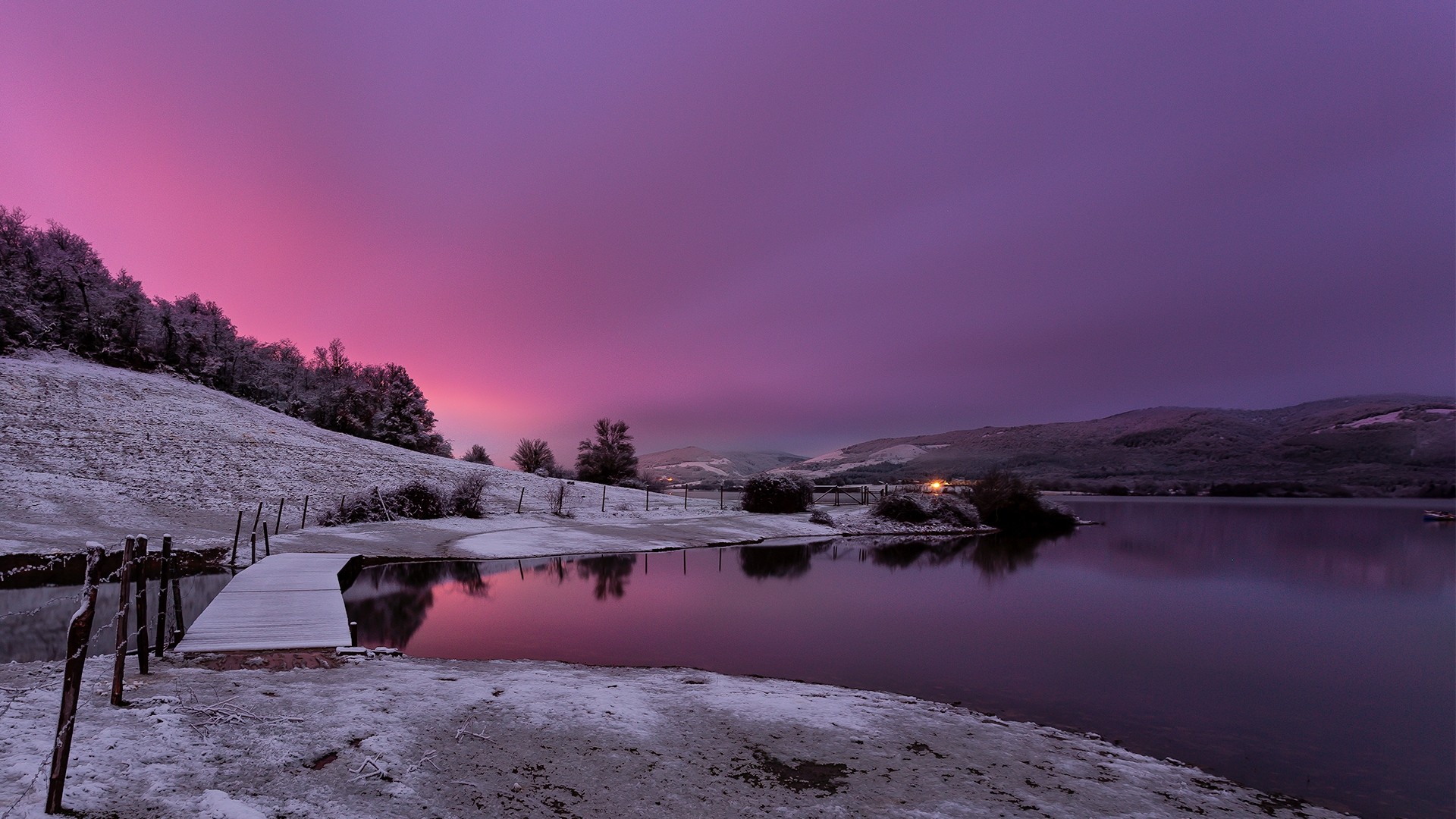  Winter  Sunset  HD Wallpaper Background Image 1920x1080 