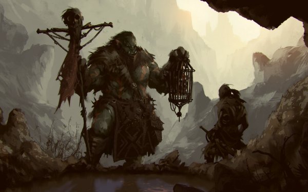 Fantasy Orc Warrior HD Wallpaper | Background Image