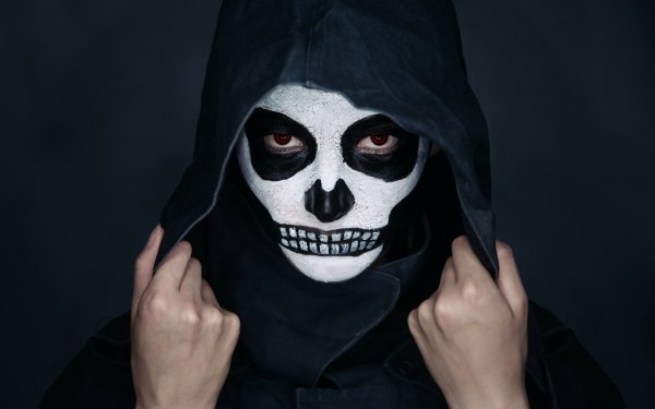 Artistic Sugar Skull Face Makeup HD Wallpaper | Background Image