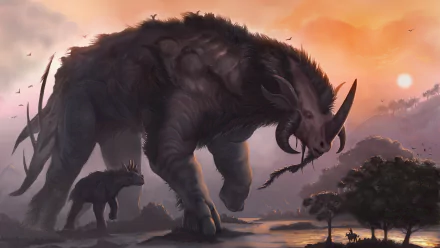 horns fantasy creature HD Desktop Wallpaper | Background Image