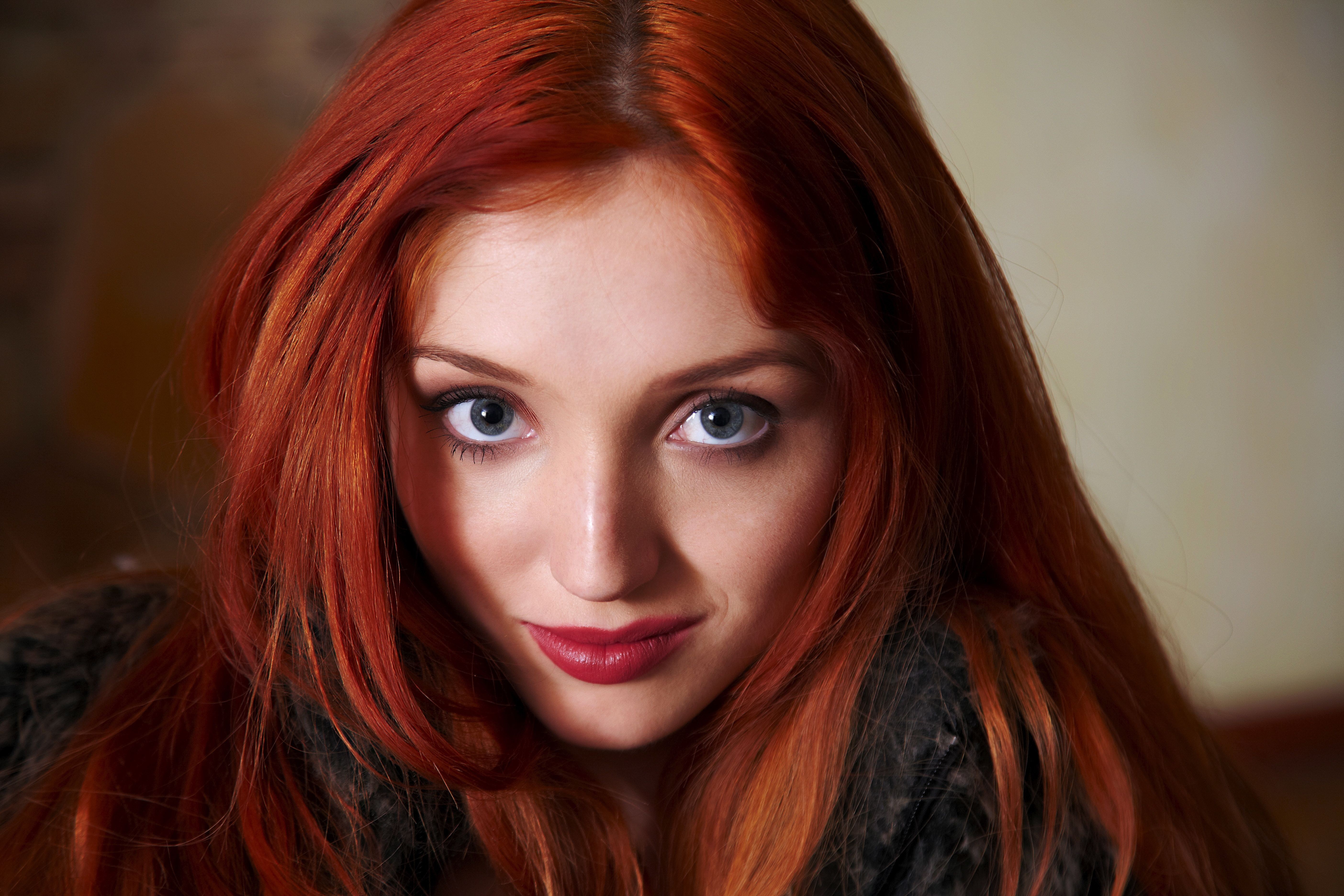 Download Model Redhead Woman Face 4k Ultra HD Wallpaper