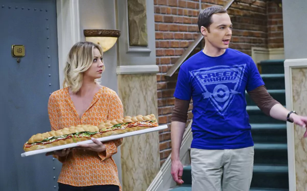 Penny (The Big Bang Theory) Kaley Cuoco Sheldon Cooper Jim Parsons TV Show The Big Bang Theory HD Desktop Wallpaper | Background Image